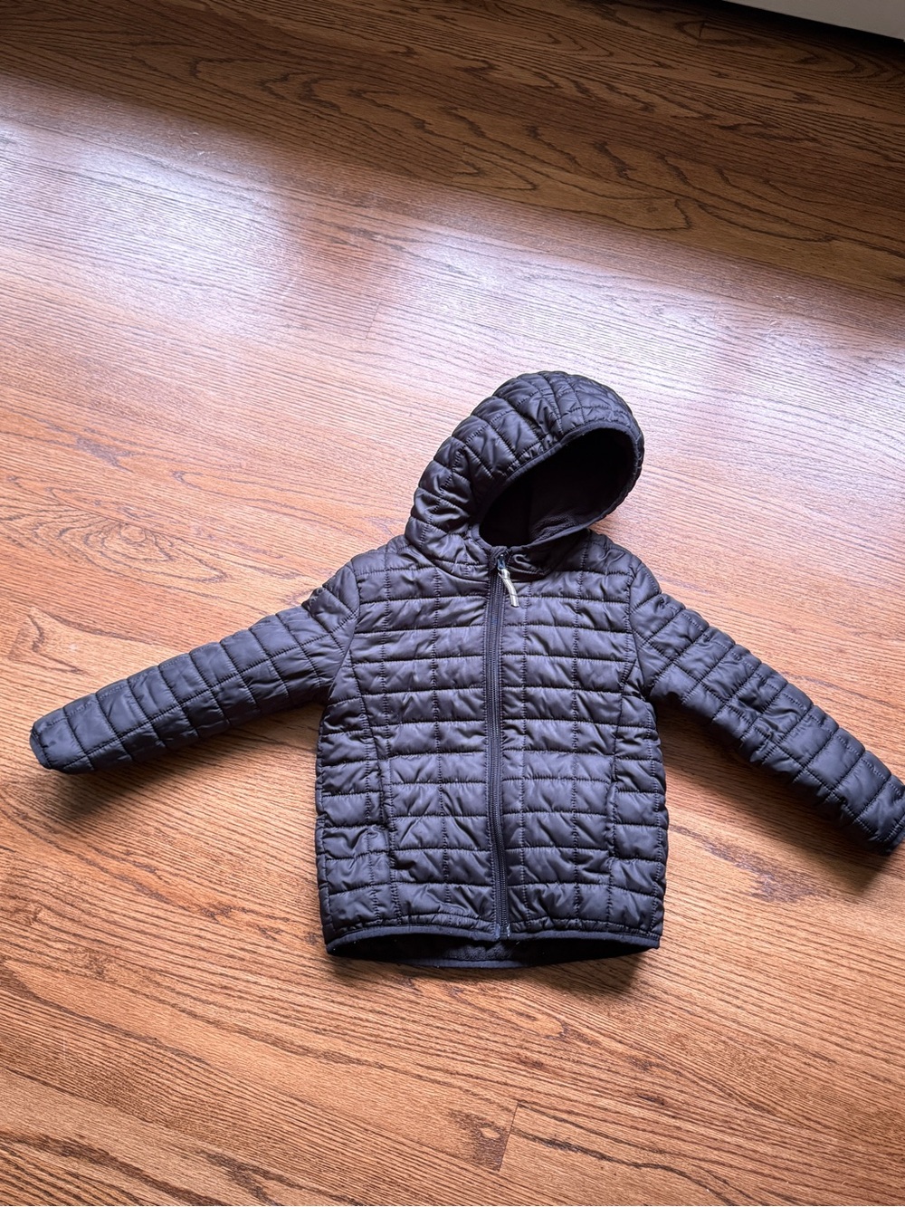Cat & Jack Black Quilted Puffer Jacket with Hood